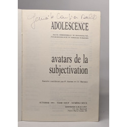 Adolescence - avatars de la subjectivation - automne 1991 - tome...