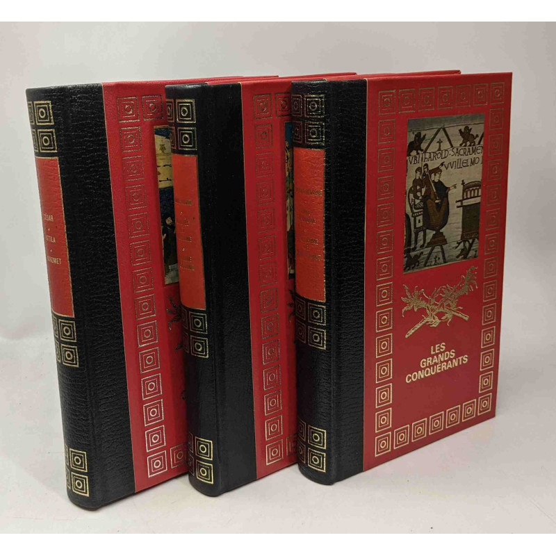 Les grands conquérants de l'histoire - 3 volumes: César, Attila,...