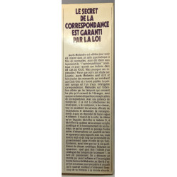 Le secret de la correspondance est garanti par la loi --- comment...