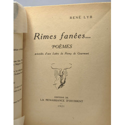 Rimes fanées... poèmes - précédés d'une lettre de Remy de Gourmont