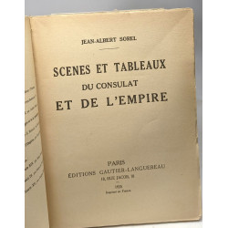 Scènes et tableaux du Consulat et de l'Empire