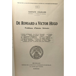 De Ronsard à Victor Hugo - problèmes d'histoire littéraire -...