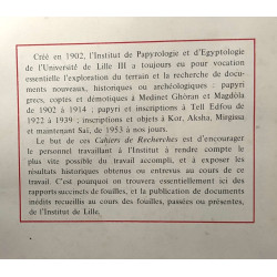Étude sur l'Egypte et le Soudan anciens --- cahier de recherches...