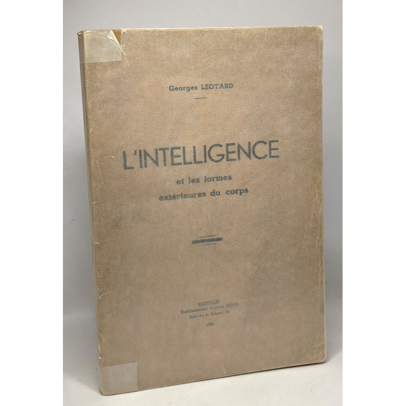 L'intelligence et les formes extérieures du corps