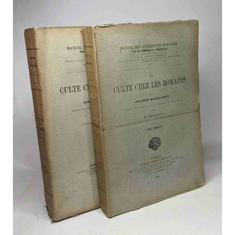 Le culte chez les romains - TOME PREMIER Et SECOND - manuel des...