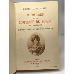 Mémoires de la Comtesse de Boigne née d'Osmond - introduction par...