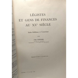 Légistes et gens de finances au XVe siècle - Index-Additions et...