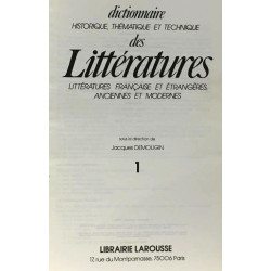 Dictionnaire historique thématique et technique des littératures...