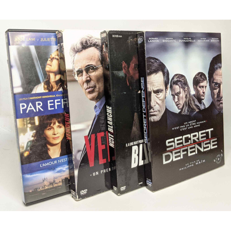 4 DVD de films français noirs: Vendeur + Nuit Blanche + Par...