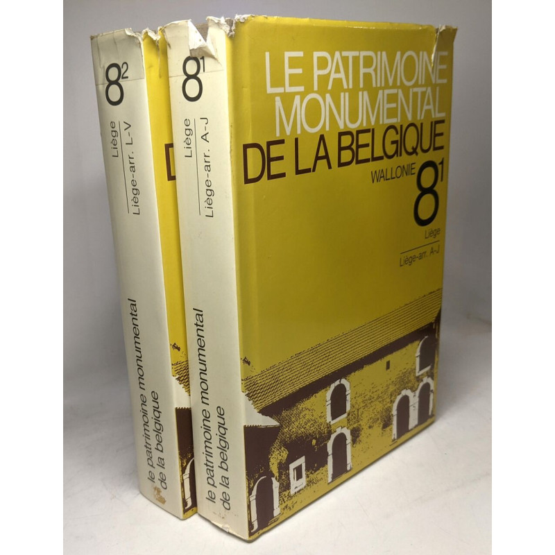 LIEGE ARRONDISSEMENT Tome 8 volume 1 + volume 2 --- L patrimoine...