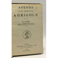Agenda agricole - aide mémoire