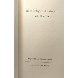 Oden - Elegien - Gesänge von Hölderlin - Auswahl von Friedrich...