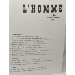 Revue L'Homme numéro 184 Ethnicités ? - octobre/décembre 2007