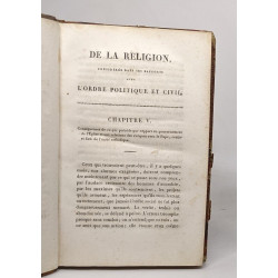De la religion considérée dans ses rapports avec l'ordre politique...