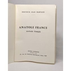 Anatole France écrivain français