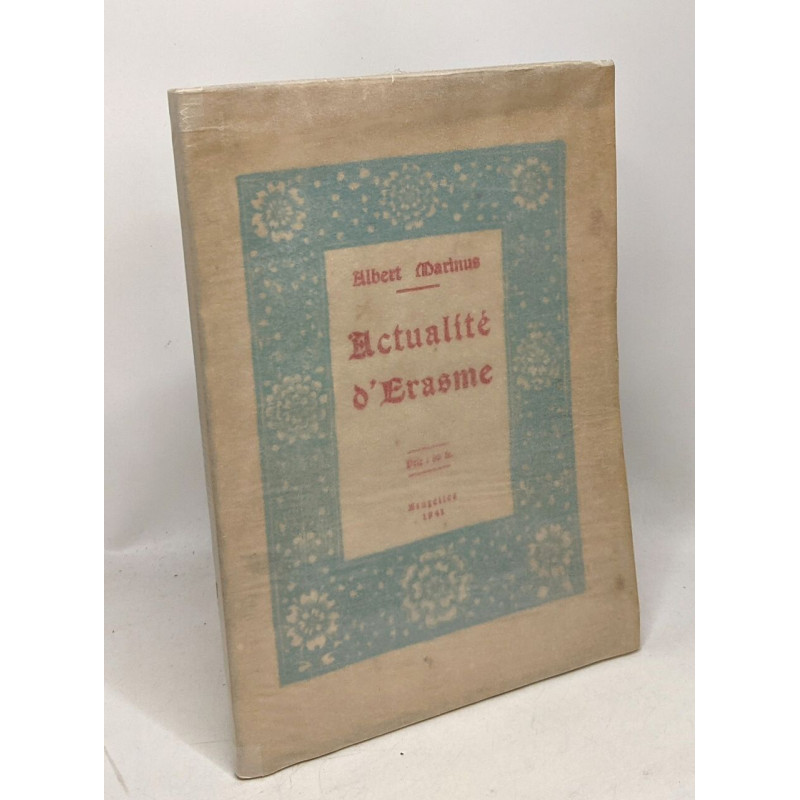Actualité d'Erasme