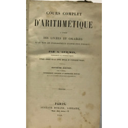 Cours complet d'arithmétique à l'usage des lycées et collèges et...