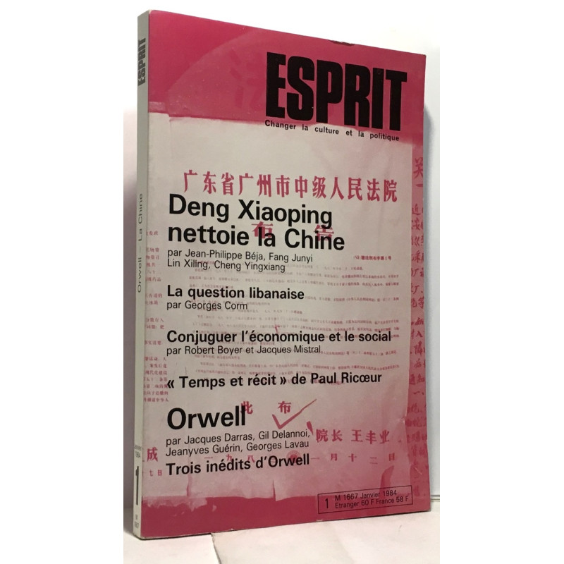 Dend xiaoping nettoie la Chine - esprit janvier 1984