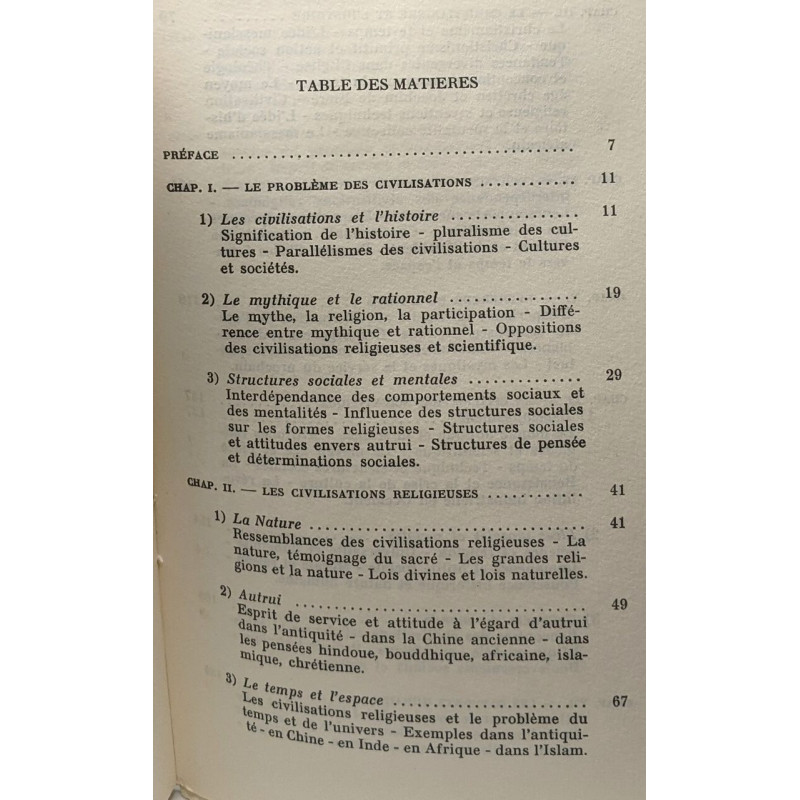 Les civilisations et le service du prochain