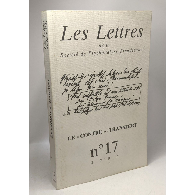 Les Lettres de la spf n 17 2007 Le "contre" - transfert
