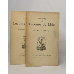 Lot de 2 "Oeuvres de Leconte de Lisle" - poèmes barbares / poèmes...