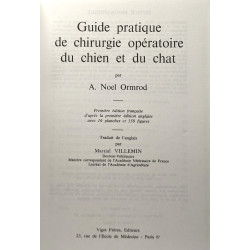Guide pratique de chirurgie opératoire du chien et du chat
