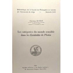 Les catégories du monde sensible dans les Ennéades de Plotin -...