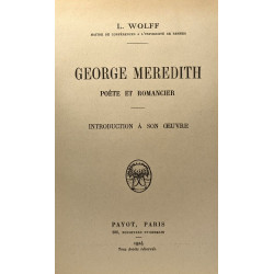 George Meredith poète et romancier - introduction à son oeuvre