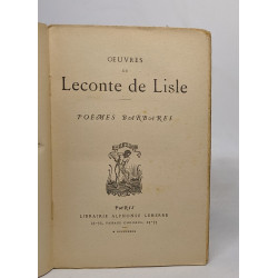Oeuvres de leconte de lisle - poèmes barbares