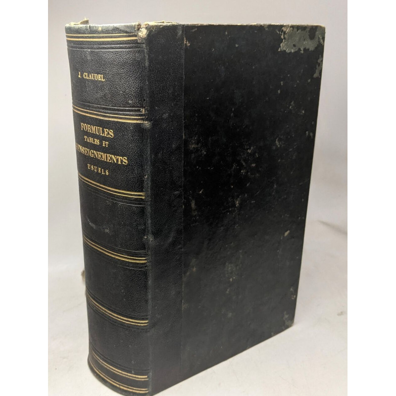 Formules tables et renseignements usuels. aide-mémoire des...