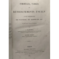 Formules tables et renseignements usuels. aide-mémoire des...