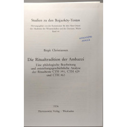 Die Ritualtradition Der Ambazzi: Eine Philologische Bearbeitung...