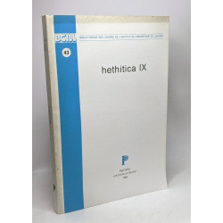 Hethitica IX - bibliothèque des cahiers de l'institut de...