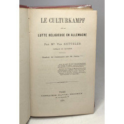 Le Culturkampf ou la lutte religieuse en Allemagne