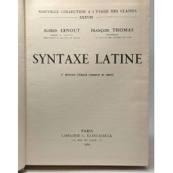 Syntaxe latine - 2e éd. tirage corrigé et revu - nouvelle...