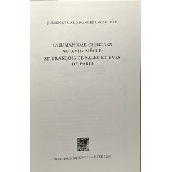 L'humanisme chrétien au XVIIe siècle: St. François de Sales et...