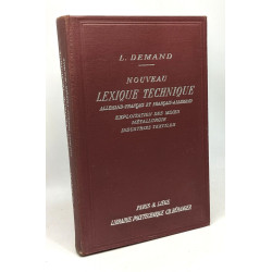 Nouveau lexique technique - Allemand/Français et Français/Allemand...