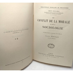 Le conflit de la morale et de la sociologie - 3e éd. / exemplaire...