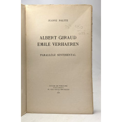 Albert Giraud Emile Verhaeren - Parallèle sentimental
