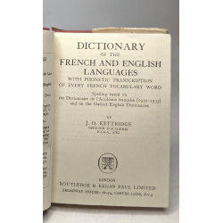 Dictionary of the french and english languages with phonetic...