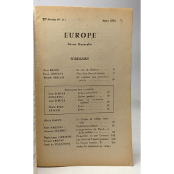 Europe n°111 mars 1955