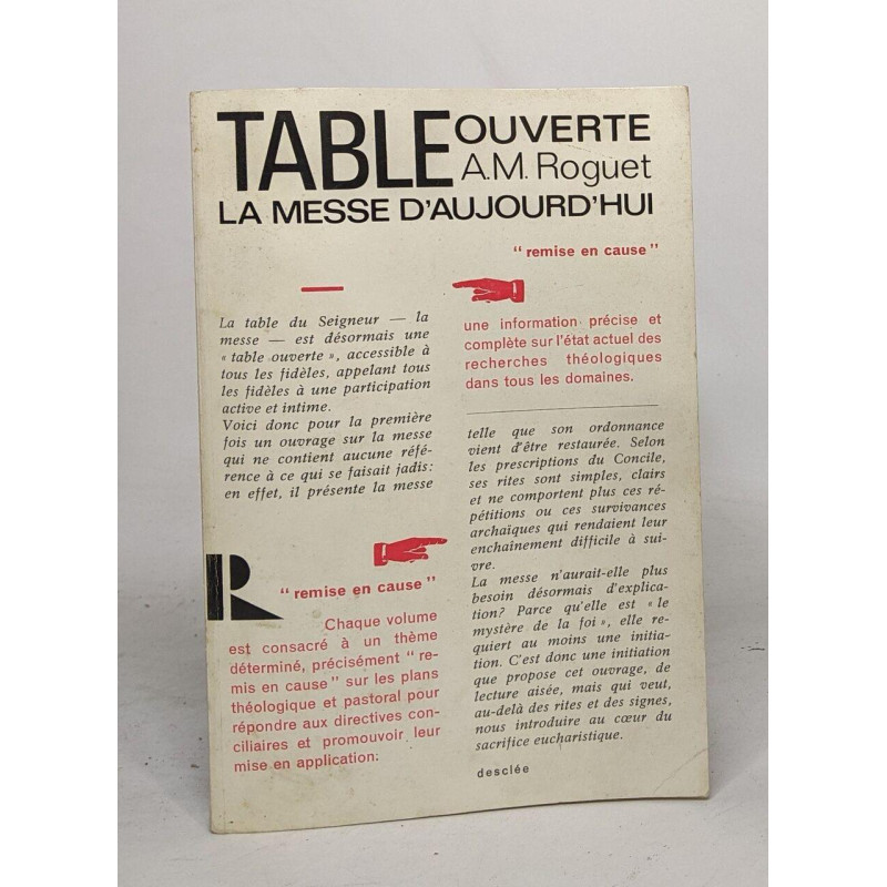 Table ouverte la messe d'aujourd'hui