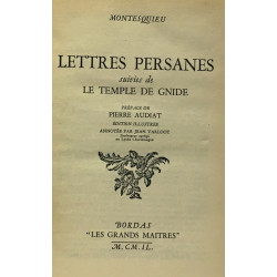 Lettres persanes suivies de Le temple de Gnide --- collection les...