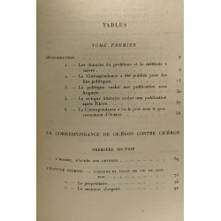 Les secrets de la correspondance de Cicéron - TOME PREMIER et...