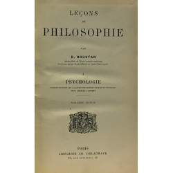 Leçons de philosophie - tome premier Psychologie - troisième édition