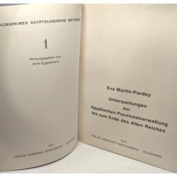 Untersuchungen zur agyptischen Provinzialverwaltung bis zum Ende...