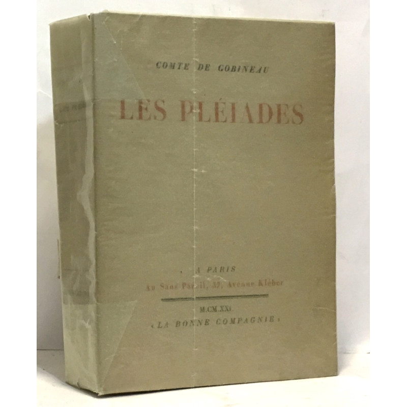 Les pléiades - collection la bonne compagnie