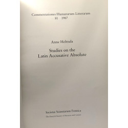 Studies on the Latin accusative absolute (Commentationes humanarum...