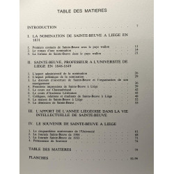 Sainte-Beuve et l'Université de Liège - catalogue de l'exposition