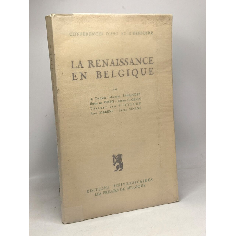 La renaissance en Belgique - conférences d'art et d'histoire